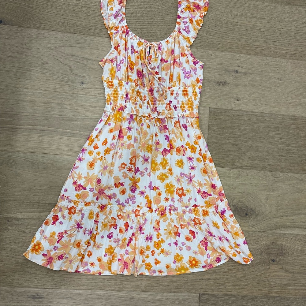 Wild Fable Floral Dress in Pink and Orange